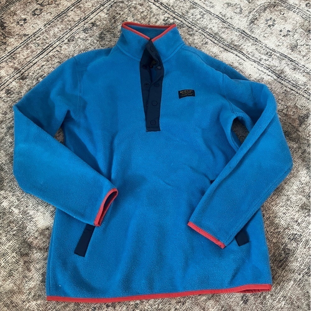 Burton Blue Fleece Pullover Size Small